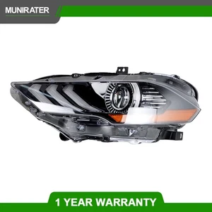 For 2018 2019 2020 Ford Mustang Projector Headlight Lamp LED DRL Black Left Side - Picture 1 of 11