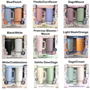 Ello Port 40-oz. Stainless Steel Leak-Proof Easy Clean Tumbler with Handle, 2pk - Picture 1 of 16