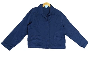 Chaqueta Eileen Fisher Minimalista Azul Marino Hecha en EE. UU. - Talla L - Imagen 1 de 10