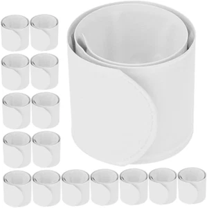 Fabselection Slap Bracelets, 30Pcs Papa Circle Festival Slap Bands White Slap... - Picture 1 of 12