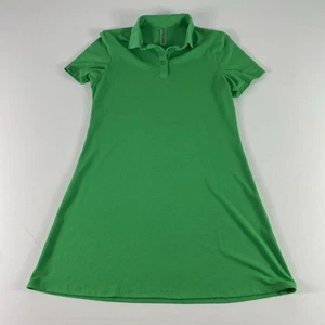 Outdoor Voices Birdie Polo Dress Womens Medium Green Short Sleeve Tennis Golf - Picture 1 of 7