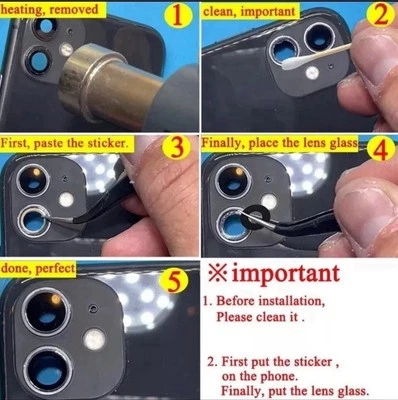 1 Juego Lente Cámara Trasera Repuesto Para iPhone 12 Pro Max Foto 1 de 2