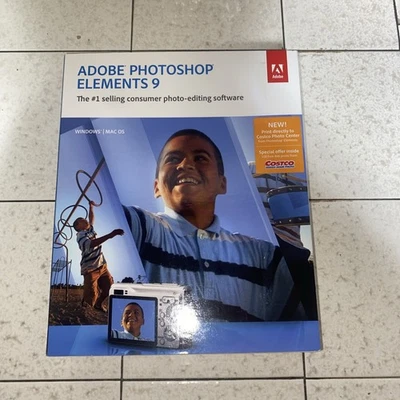 Adobe Photoshop Elements 9 (Mac/Win) NEW SEALED - Image 1 of 4