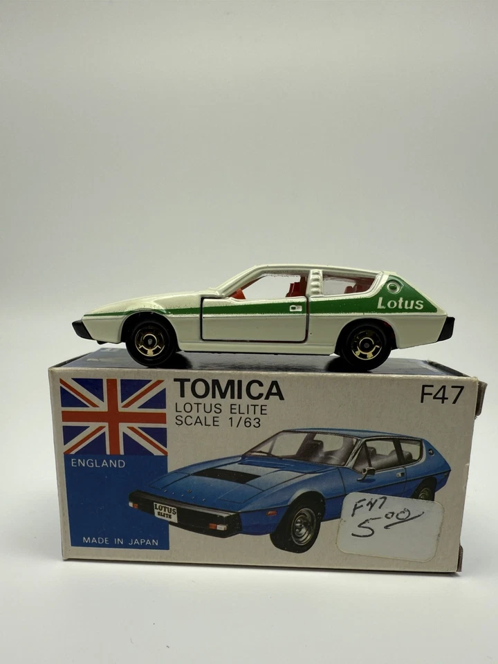 Tomica 1977 Tomy Lotus Elite F47 带盒 日本制造 1: 63 比例 — 第 1/4 张图片