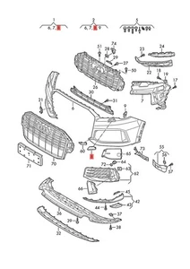 Genuine AUDI Q7 4MB 4MG Cover Cap Right 4M0807754CGRU - Picture 1 of 1