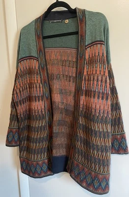 Peruvian Connection Dauphine Open Front Cardigan Size XL Pima Cotton & Alpaca - Image 1 of 4