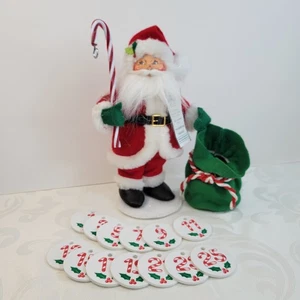 Annalee Mobility Weihnachtsmann 933907 Countdown 2007 9" Spielzeug Tasche mit Zahlen RAR - Bild 1 von 20