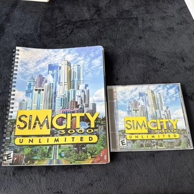 SimCity 3000 Unlimited Disc CD (PC, 2000) with spiral-bound manual - Image 1 of 4