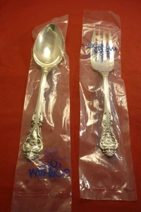 GORHAM KING EDWARD STERLING SILVER SERVING SPOON & FORK NOS  SEALED - Picture 1 of 12
