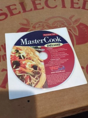 Vintage Windows 98 Master Cook Deluxe 5.0 CD-Rom Software Recipes Cookbook - Image 1 of 2