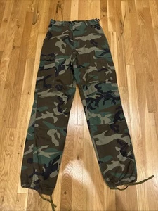 NATO Gov Issue Cargo Pants Mens Green Beige Camo Button Fly Large Small X Long - Picture 1 of 6