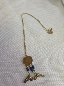 Vintage Indian Head Wheat Penny From 1907 On Gold Tone 20 Inch Chain With 3" Ext - Picture 1 of 4