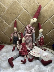 4 Maileg Danish Pixie Elf Plush Rag Dolls Christmas 8”& 18” Nisse Collection - Picture 1 of 18