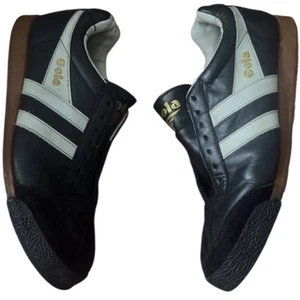 Y2K GOLA Harrier Leather Black & White Sneakers Shoes, Size Mens US 11 or UK 10 - Picture 1 of 8