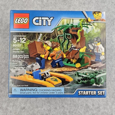 LEGO City 60157 Jungle Starter Set Nuevo en Caja Sellada Cocodrilo Serpiente Rana Barco Foto 1 de 4
