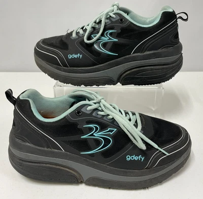 Zapatos para caminar para mujer Gdefy Gravity Defyer talla 11 gris negro verde azulado TB9022FTL‐XW Foto 1 de 4