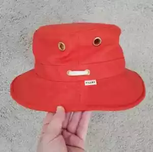 Tilley T1 Iconic Button Red Outdoors Hat Size 7 1/2 Large - Picture 1 of 9