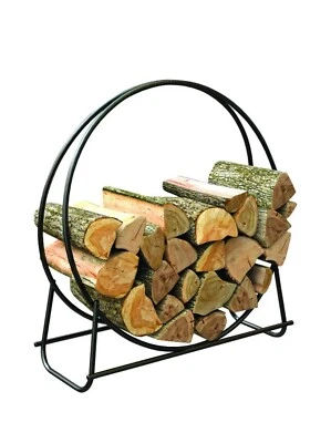 Aro de troncos de acero tubular negro Style Selections 15209 Foto 1 de 3