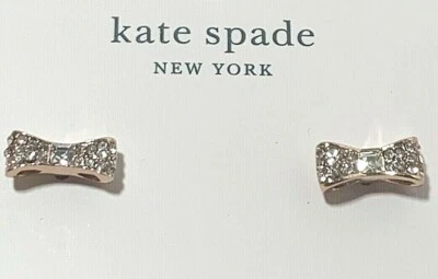 Pendientes Kate Spade Tono Dorado LISTO SET ARCO Pave Bow Nuevos Foto 1 de 4