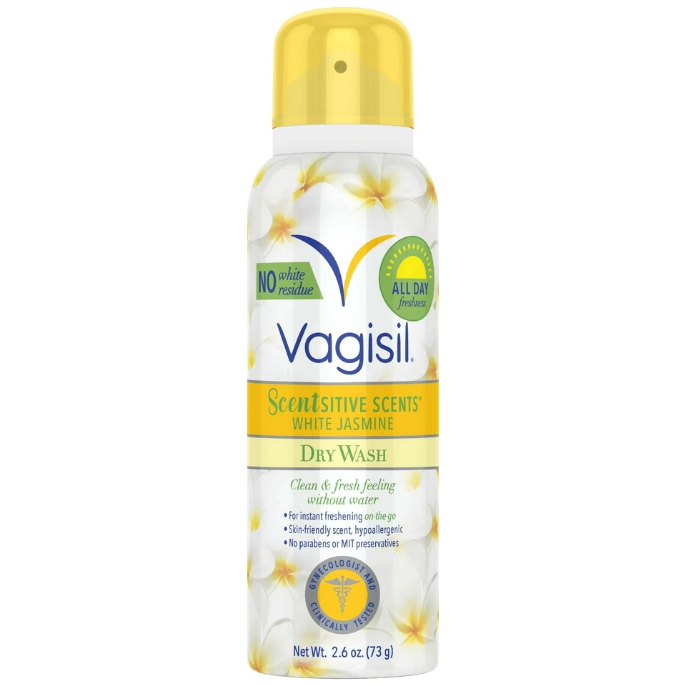 Spray de lavado en seco Vagisil Scentsitive Scents, jazmín blanco, 2,6 oz Foto 1 de 1