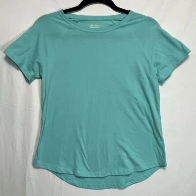 Camiseta para mujer talla pequeña Tek Gear Essential verde camisa manga corta cuello redondo Foto 1 de 4