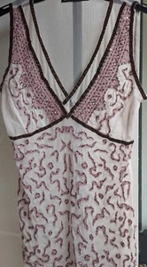 LANIFIOIO F.LLI SANT WOMEN BEADED TOP SIZE M MADE IN ITALY NEW - Picture 1 of 8