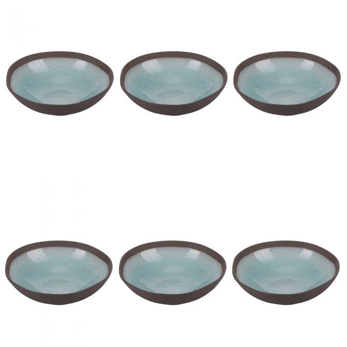 Servizio piatti 6 Pezzi Fondi in Gres Acquamarina 5918695 Barbados Villa deste - Immagine 1 di 1