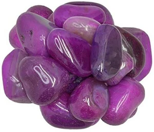 2 Pfund gefärbte rosa Achat Trommelsteine - Klasse 1 - XLarge - Reiki Wicca Steine - Bild 1 von 1
