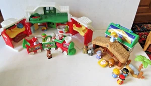 Fisher Price Little People XMAS Santas Cottage Train Nativity Toy Lot #3 - Picture 1 of 4