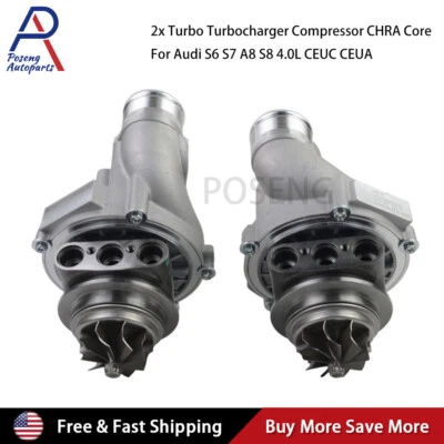 Cartucho turbo núcleo CHRA para Audi S6 S7 A8 S8 2013-2018 turbocompresor 4,0 L Foto 1 de 4