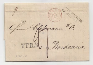 LL474-EINGEHENDE POST-VON EISENACH (DEUTSCHLAND) NACH BORDEAUX (FRANKREICH) - Bild 1 von 1