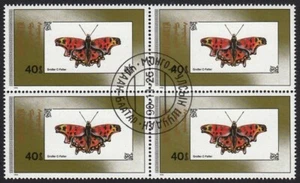 BUTTERFLY * POLYGONIA COMMA * Block of 4, MONGOLIA - Picture 1 of 1