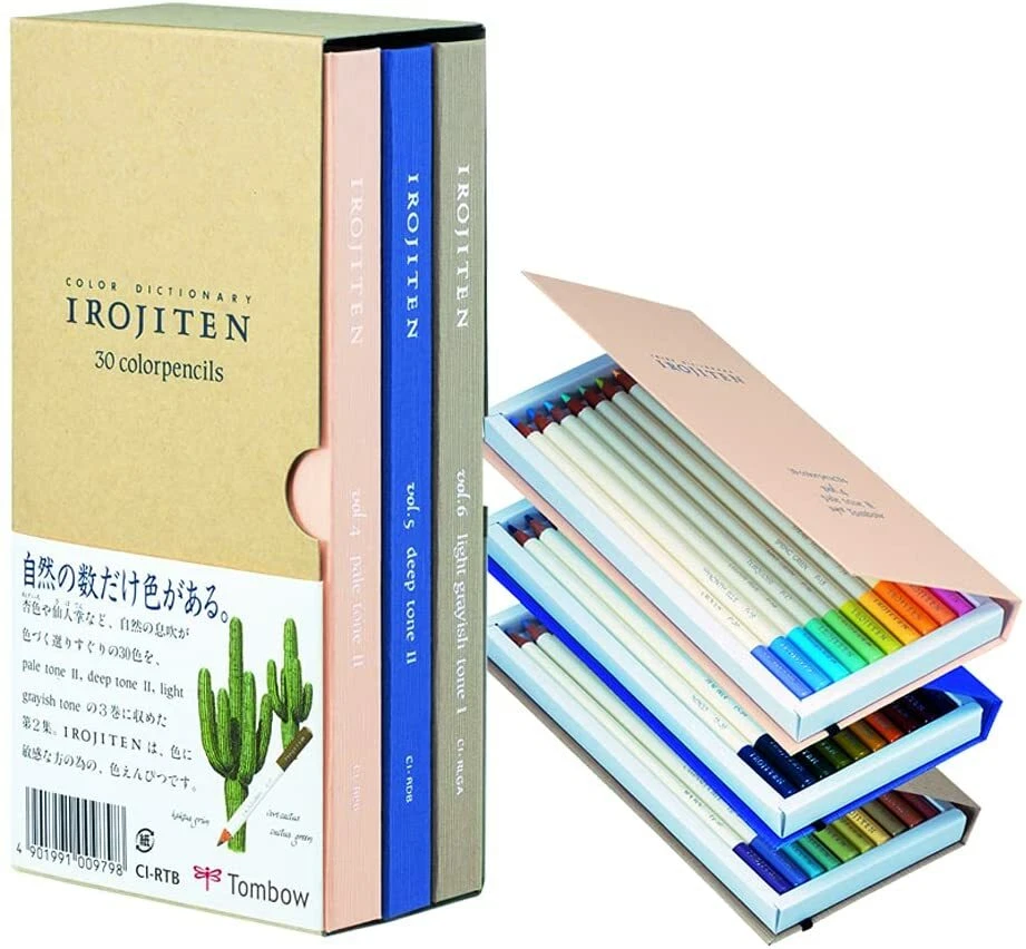 Tombow Coloring 90 Pencil Irojiten Vol. 2 30 colors CI-RTB JAPAN Art Pencils - Image 1 of 4
