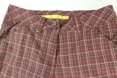 PANTALONES CORTOS Talla 2 Mujer BERMUDA Caminar LOLE Secado Rápido Cuadros UPF 50+ Pestaña Enrollable Foto 1 de 4