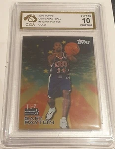 2000 Topps USA Basketball Gary Payton Gold Parallel - CGA Graded 10  - Picture 1 of 1