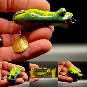 Storm Basho Frog, Chartreuse Back Tonosama, 2-1/2", 1/2 oz, Topwater Lure Rare - Picture 1 of 12