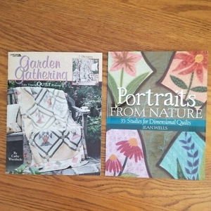 Quilt Pattern Books Portraits from Nature  & Garden Gathering Pieced  & Applique - Picture 1 of 21