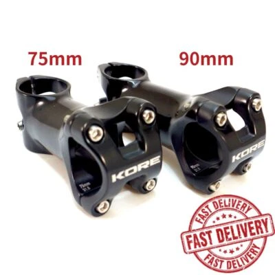 Kore Durox 1-1/8" Stem Clamp 31.8mm MTB Road Bike Stem Length: 75-90mm Black - Image 1 of 4