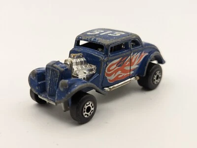 Vintage 1982 MATCHBOX BLUE '33 WILLYS STREET ROD 313 White Heat  - Image 1 of 4