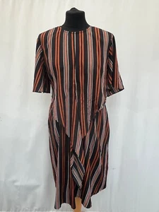 New Look Maternity Striped Dress Size 10 Brown Black - Picture 1 of 10