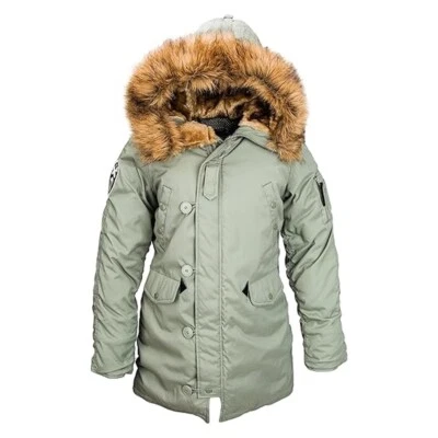 Alpha Industries Altitude Women's Nylon Parka - Alaska Green, Size Small - Image 1 of 4