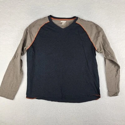 Carbon 2 钴运动衫男式大号深灰色棕色 V 领长袖 — 第 1/4 张图片