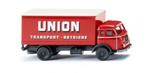 Wiking HO 1:87 042502 camion valigia (Henschel) "Union Transport" - NUOVO + IMBALLO ORIGINALE - Foto 1 di 1