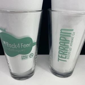 Terrapin Beer Co Athens Georgia 2er Set Will Rock 4 Food Pint Gläser Food Bank - Bild 1 von 6