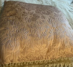 Vintage rosa Kissen mit Perlen Fransen Cottagecore viktorianische Romantik 17" Quadrat - Bild 1 von 5