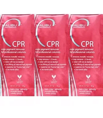 Malibu Professional CPR Color Pigment Remover 3pk- All 0.7oz Hair Cosmetologist - Image 1 of 4