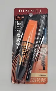RIMMEL LONDON MASCARA + GEL MATITA OCCHI SCANDALEYES CURVA ALLARME VOLUME NERO /001 - Foto 1 di 2