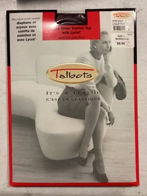 Top Talbots Microfibra Sedoso Transparente Control Con Lycra Talla C Burdeos Nuevo Foto 1 de 3