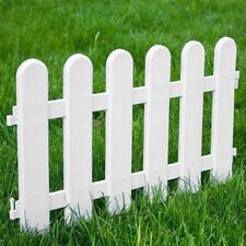 12Pcs Garden Fence Plastic White Edgings Yard Decorative Landscape Path Panels