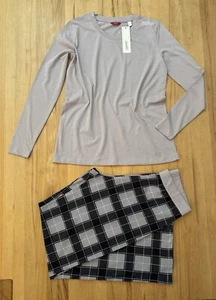 Neu Esprit Hochwertiger Baumwolle Zwei Teiler Pyjama Gr.36 Kariert - Bild 1 von 3